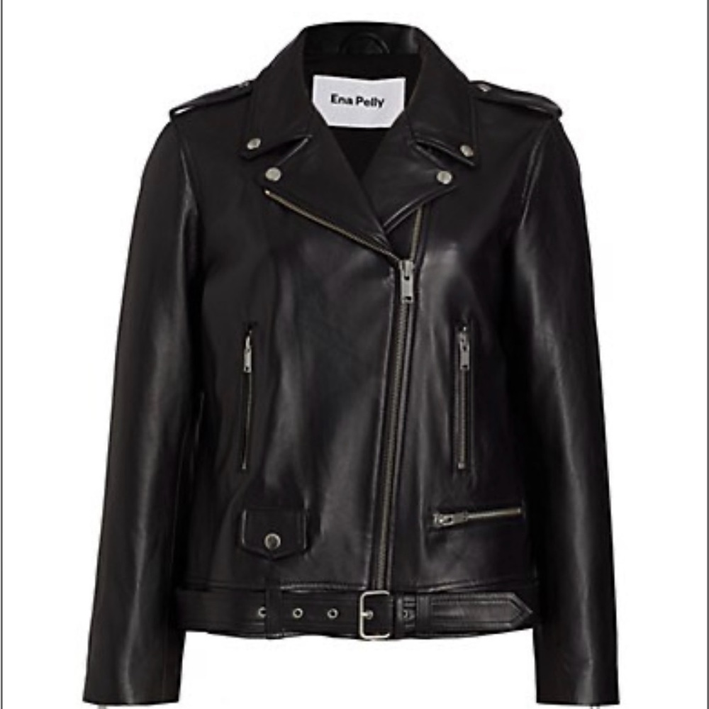 ENA pelly Oversized Leather Jacket
